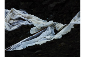 Michel Comte, light (2017), G lacier blanket, British Columbia