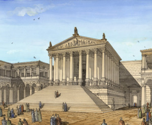 Jean-Claude Golvin - Lybie - Lebda - Temple severien