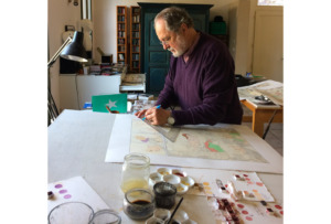 Jean-Claude Golvin dans son atelier - Bande-dessinée "Quadratura"