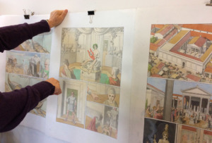 Jean-Claude Golvin dans son atelier - Bande-dessinée "Quadratura"
